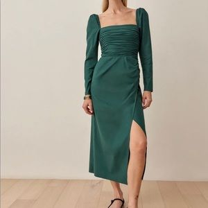 Reformation Isaac Dress: Forest Green, size 4